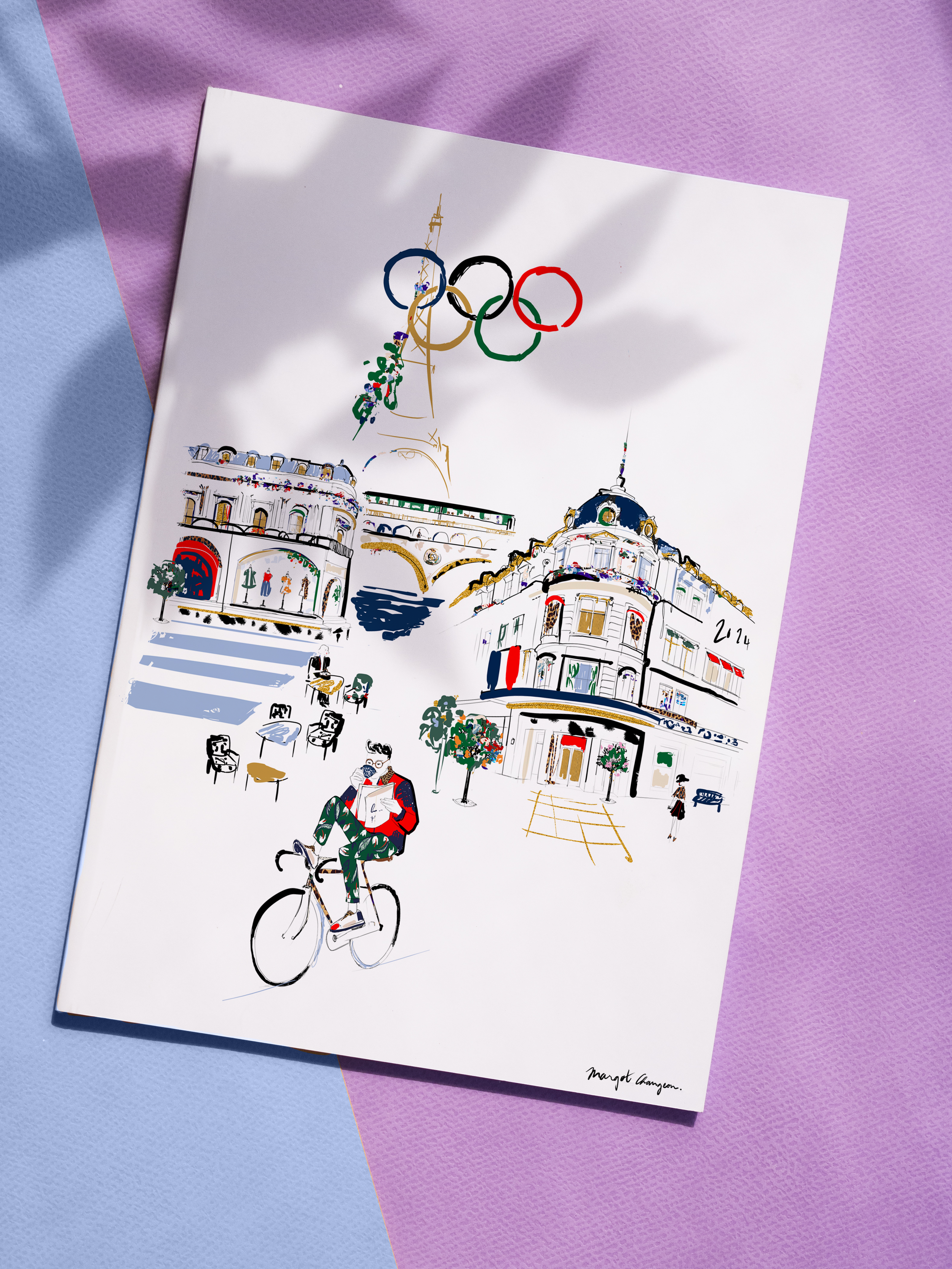 Illustration sport, JO de Paris 2024 par Margot Changeon.