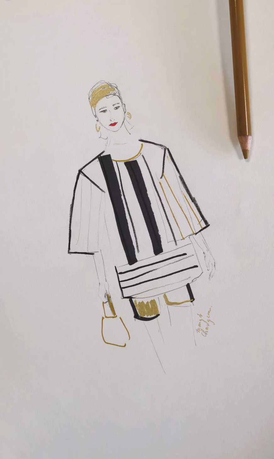 Chanel live sketching par Margot Changeon