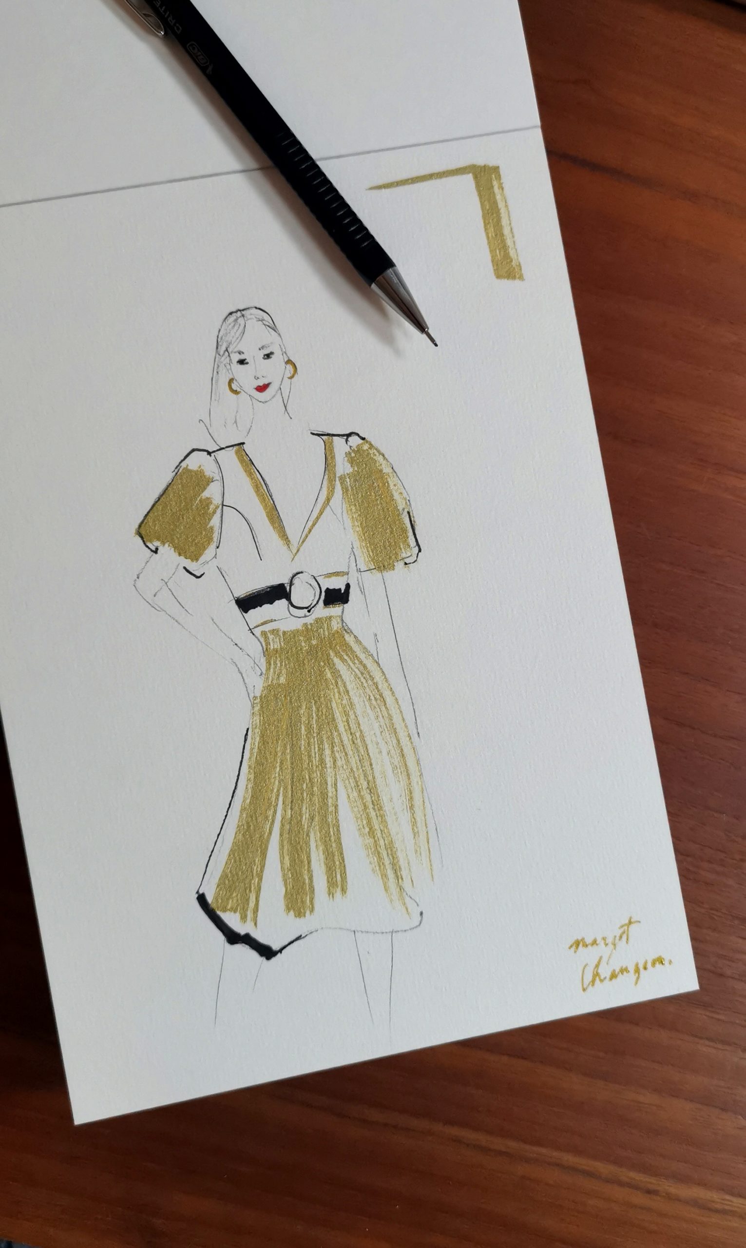 Chanel live sketching par Margot Changeon Chanel live sketching par Margot Changeon