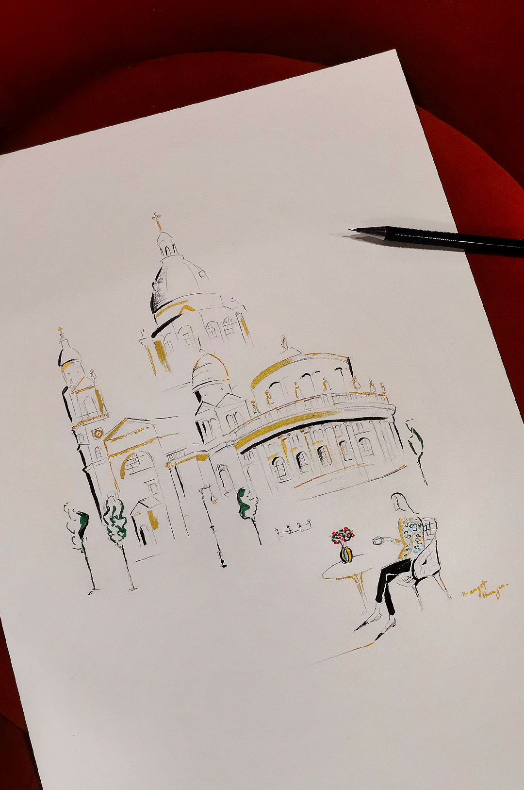 Budapest architecture and monument live drawing Budapest architecture and monument live drawing