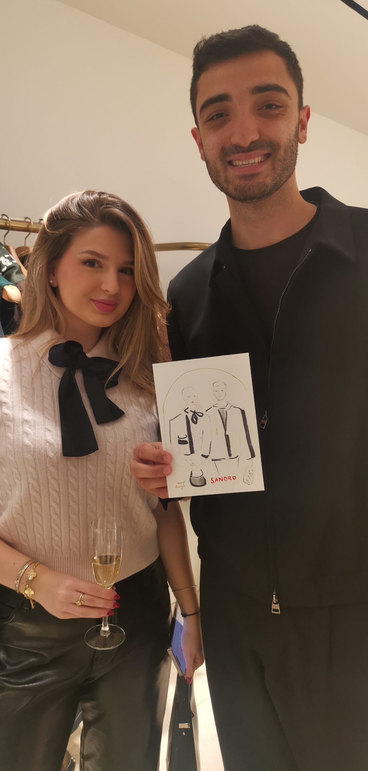  Live drawing à la boutique Sandro de Nice, dessin en direct par l'illustratrice Margot Changeon