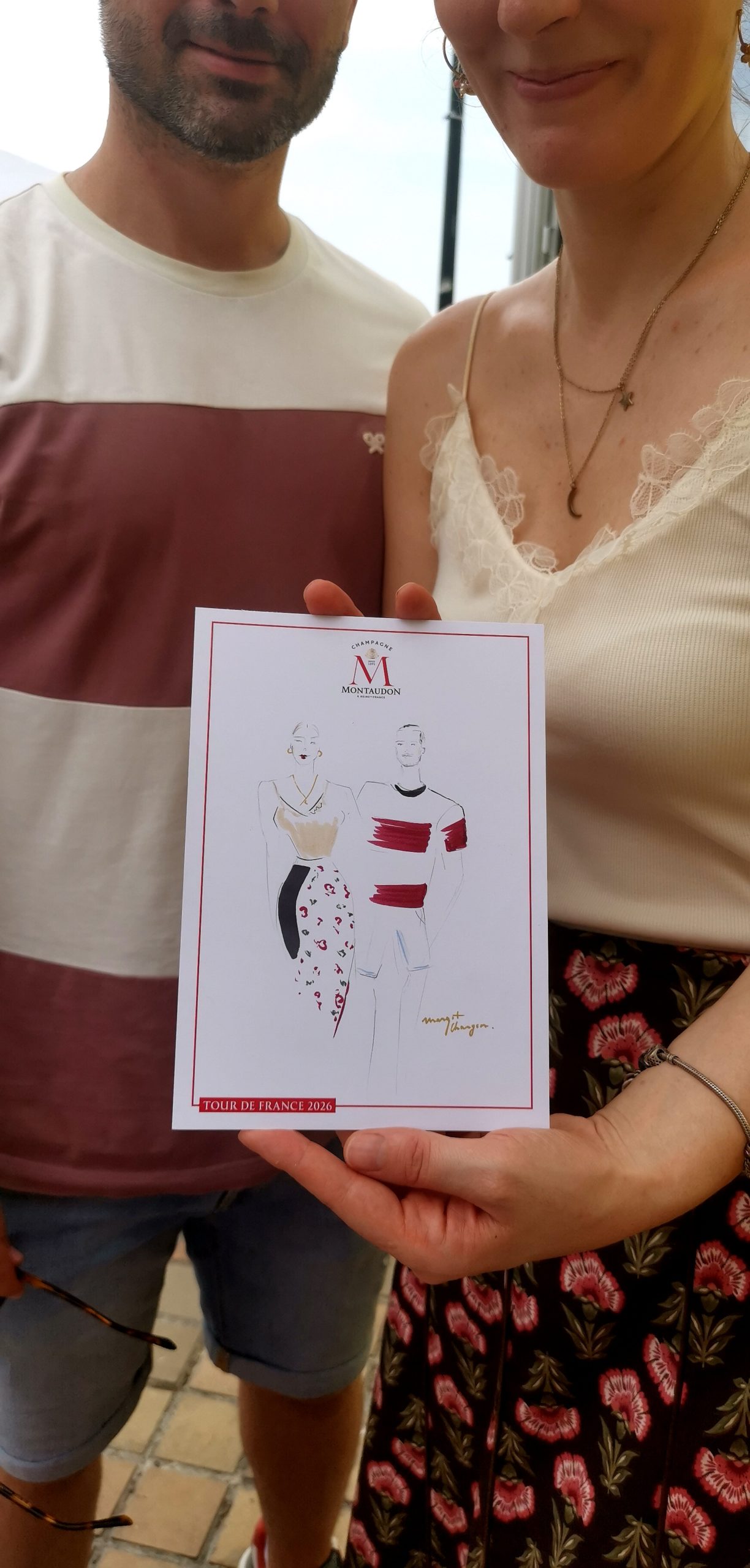Dessin en direct lors de l'événement sportif Le Tour de France par l'illustratrice Margot Changeon