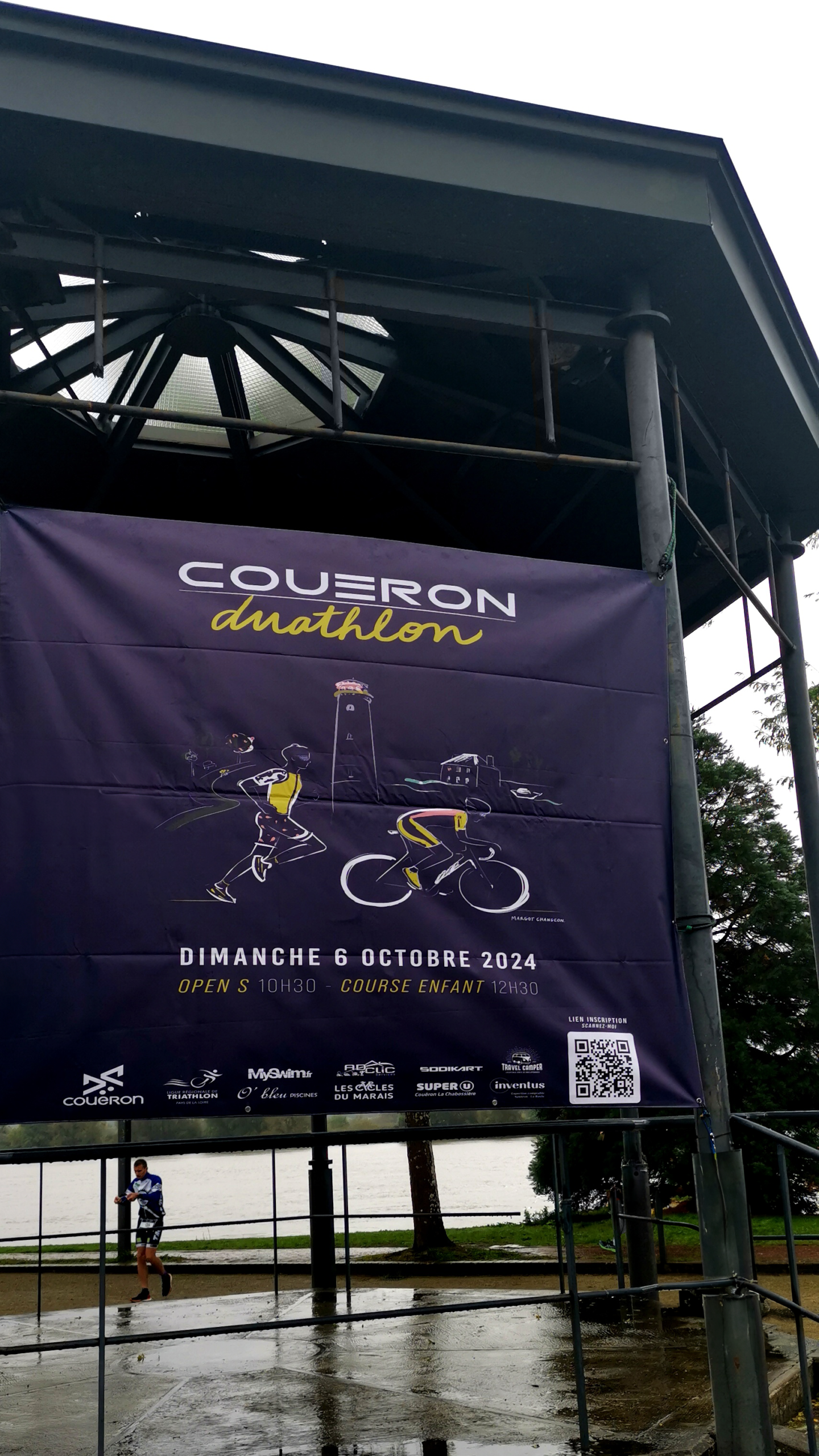 Illustration sport pour le duathlon de Couëron par l'illustratrice Margot Changeon