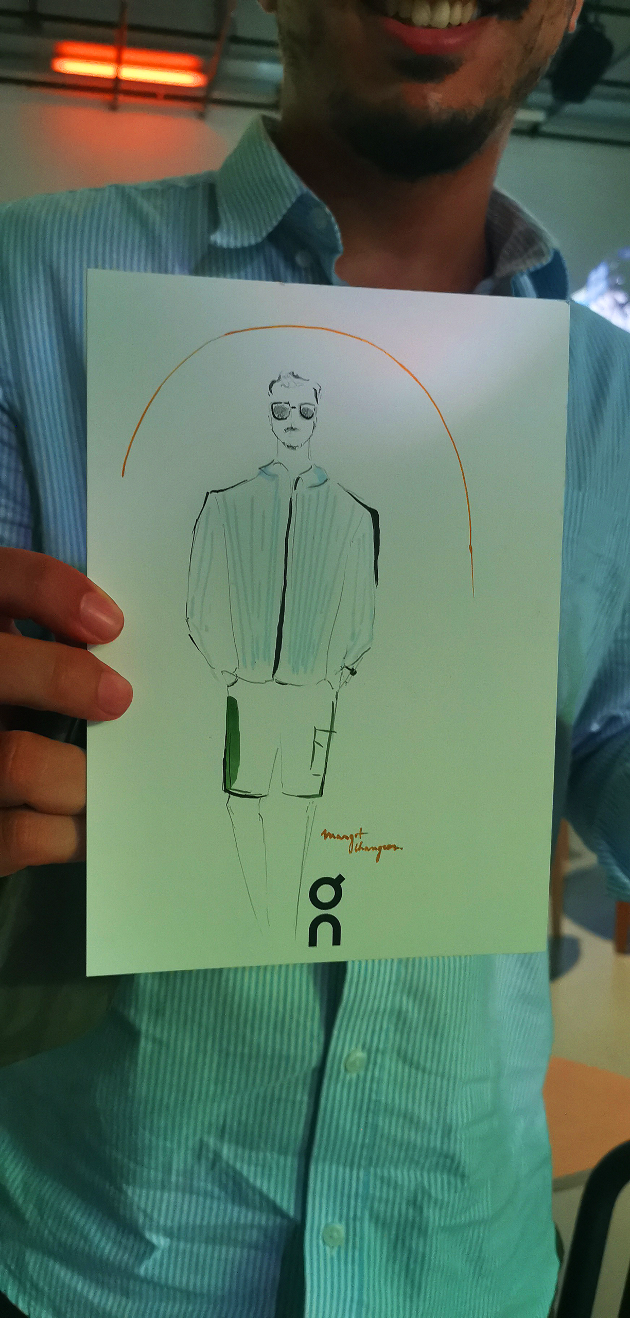 Dessin en direct événement sport ON RUNNING par Margot Changeon - Live event artist