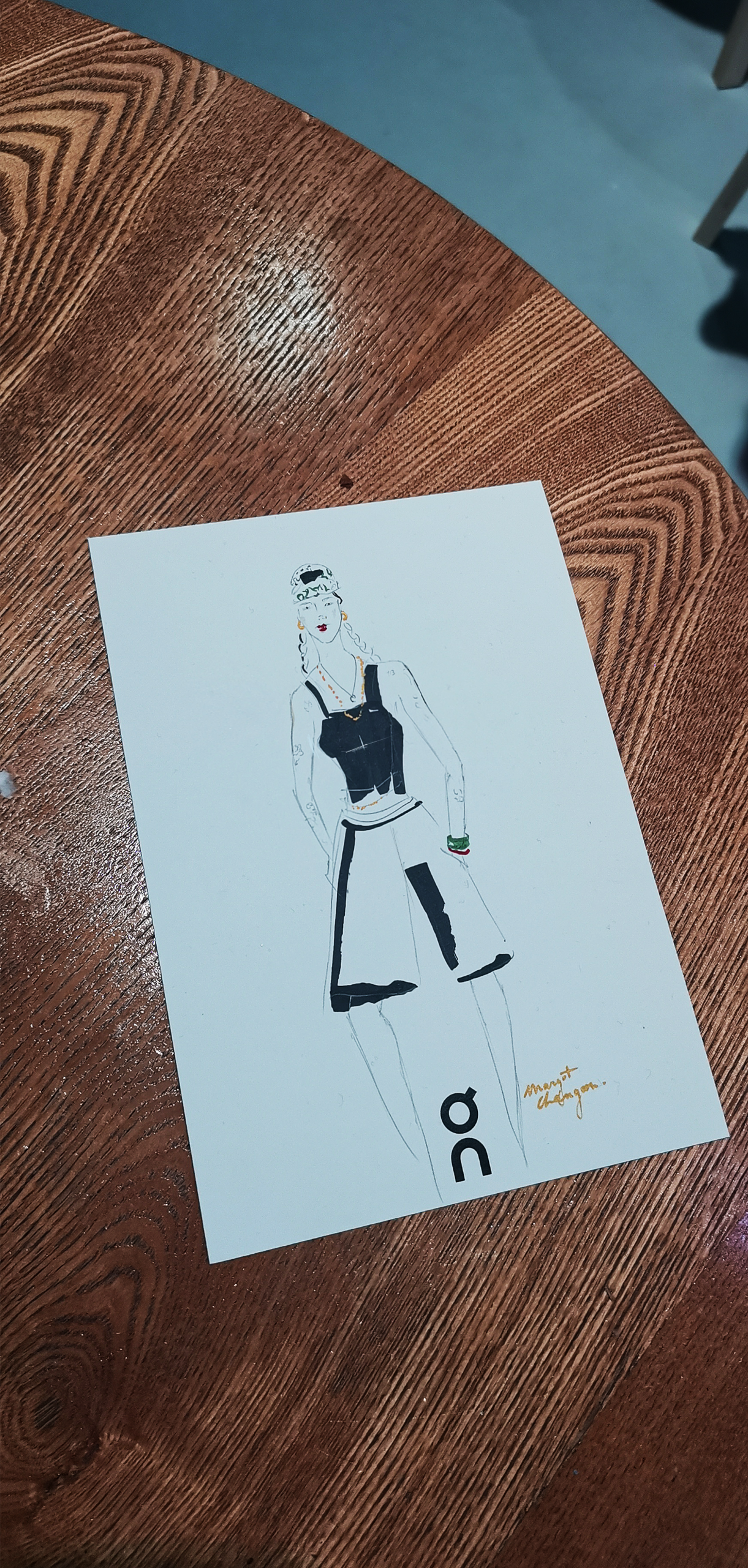 Dessin en direct événement sport ON RUNNING par Margot Changeon - Live event artist